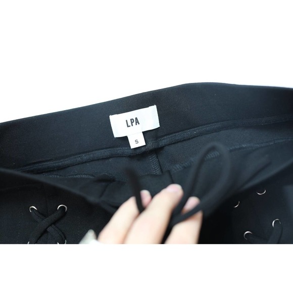 LPA Womens Black Grommet Lace Up Front Pants Size Small High Rise Skinny - Picture 5 of 11